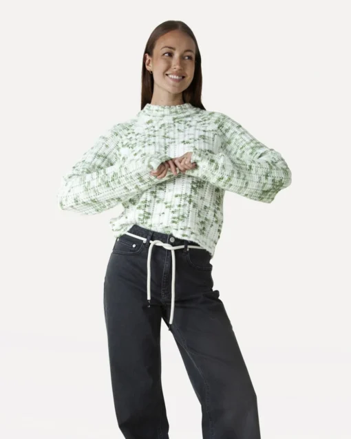 Another-Label Azizah knitted pull l/s artichoke off-white