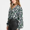 pom amsterdam blouses blouse violet wild flowers ecru 1186061034