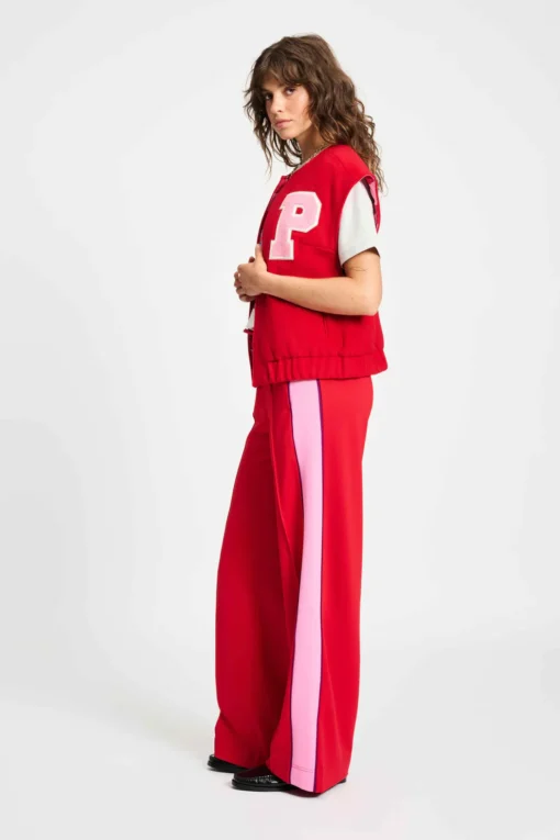 POM gilet baseball chili red SP9322 red - Afbeelding 3