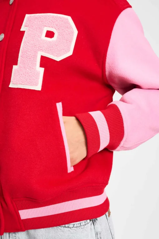 POM jacket baseball chilli red SP9328 red - Afbeelding 4
