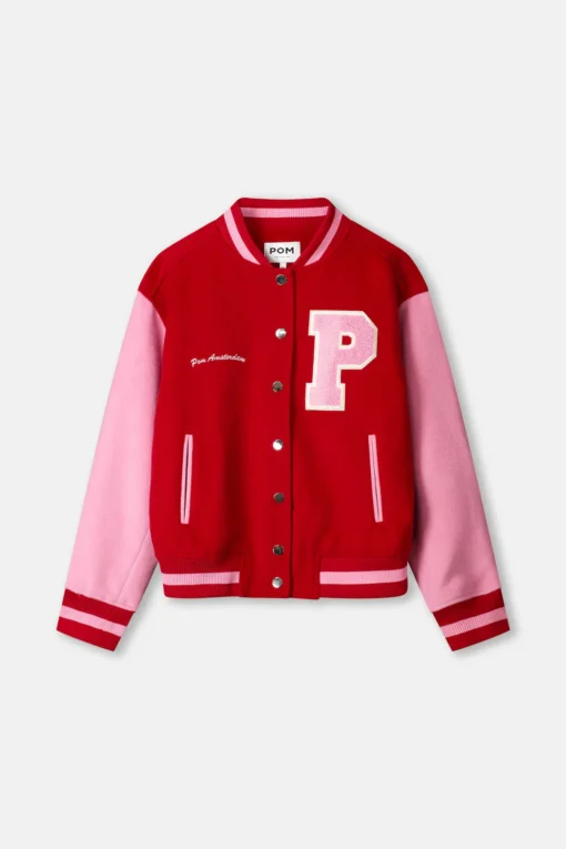 Alternative view of POM jacket baseball chilli red SP9328 red