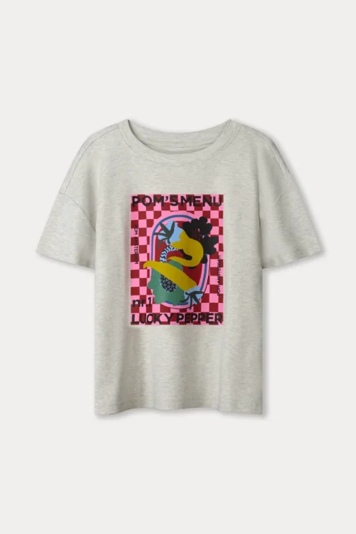 Alternative view of POM t-shirt Pom's menu SP9272 grey