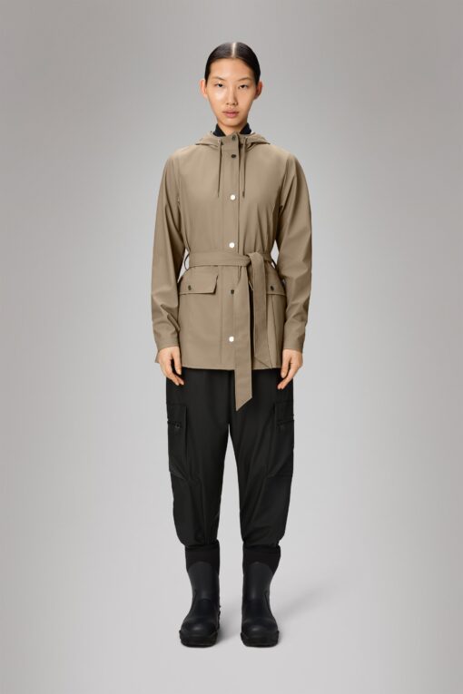 Rains 12100 curve w jacket beige - Afbeelding 4