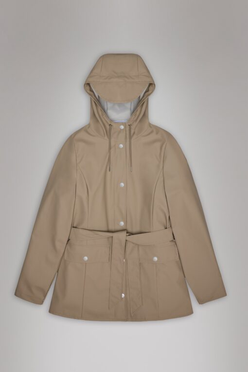 Alternative view of Rains 12100 curve w jacket beige