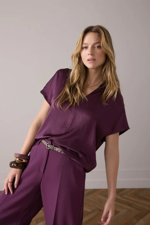 Summum 2s3324 Top sleeveless silky touch wineberry - Afbeelding 3
