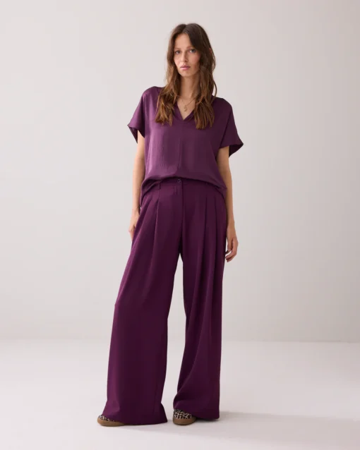 Summum 2s3324 Top sleeveless silky touch wineberry