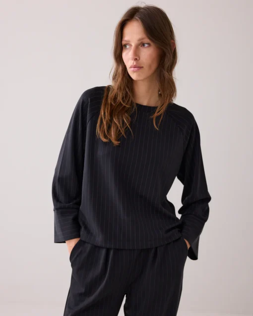 Summum 3s5158 Top scuba pinstripe black - Afbeelding 4