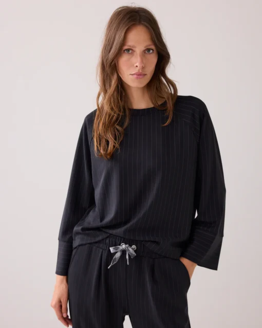 Summum 3s5158 Top scuba pinstripe black - Afbeelding 5