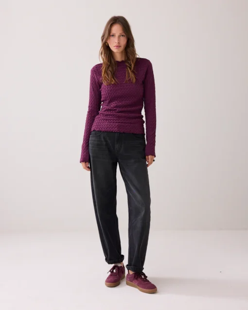 Summum 3s5166 Top structure jersey wineberry - Afbeelding 3
