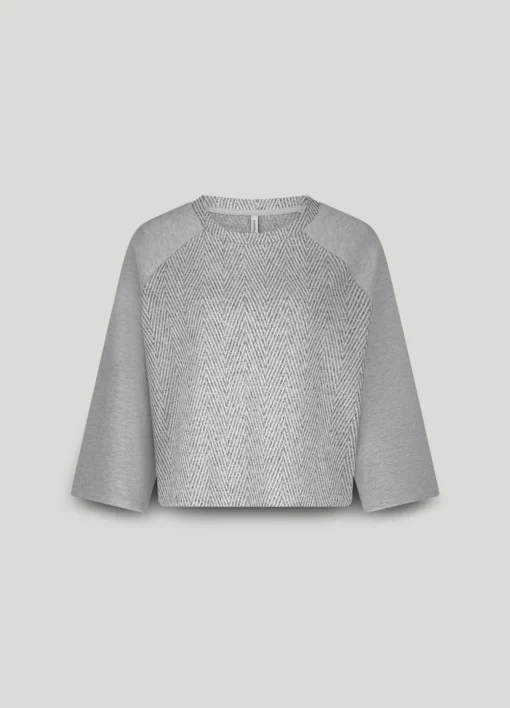 Alternative view of Summum 3s5187 Shortsleeve harringbone top mist