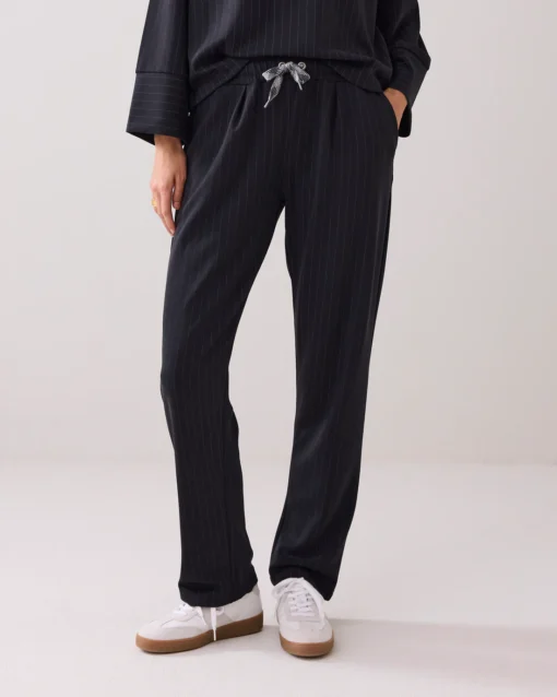 Summum 4s2854 Tapered scuba pinstripe broek black - Afbeelding 6