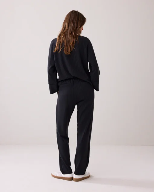 Summum 4s2854 Tapered scuba pinstripe broek black - Afbeelding 5