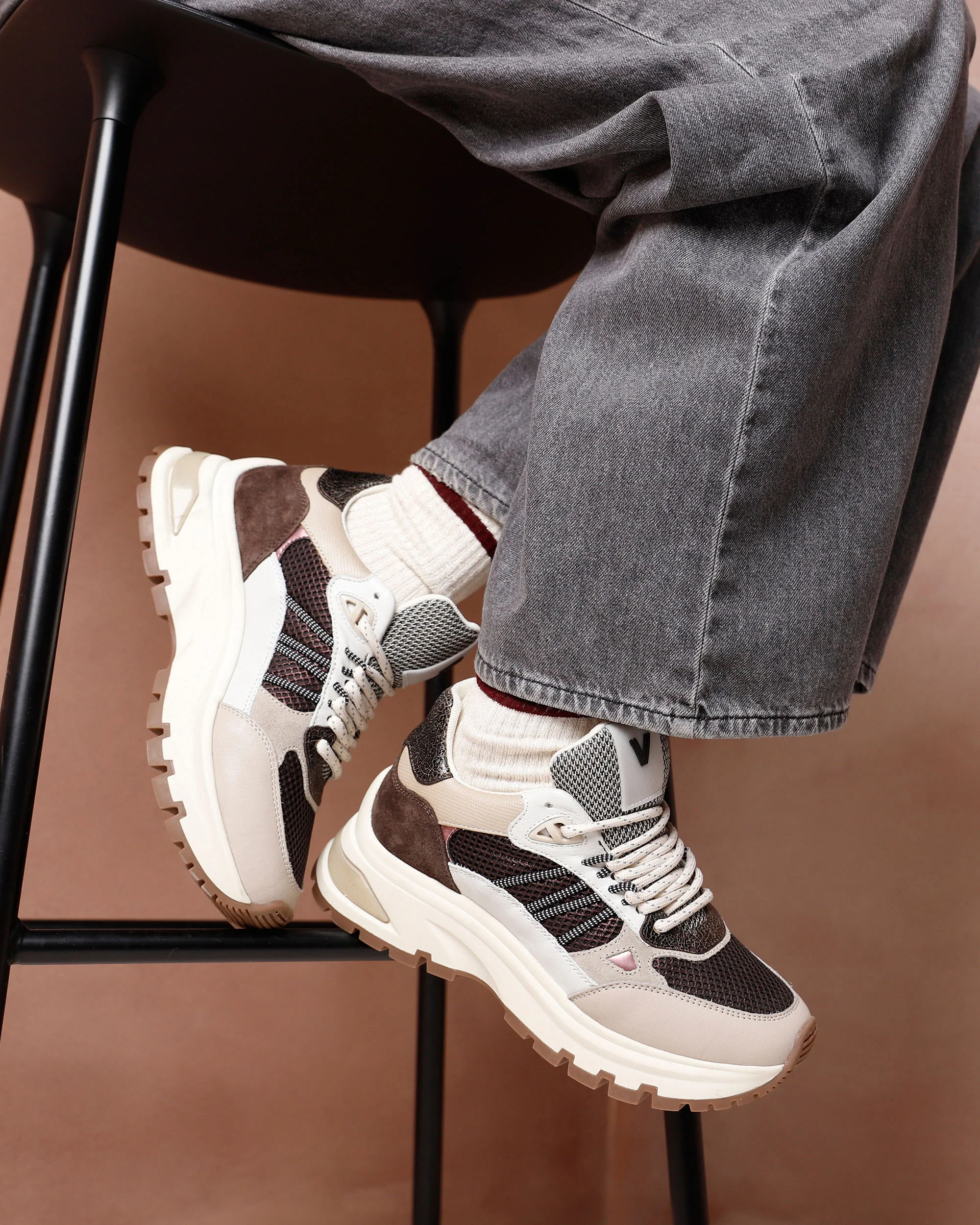 Via Vai 60048-15-1327 Liz Dae Lame combi chocolate - Afbeelding 7