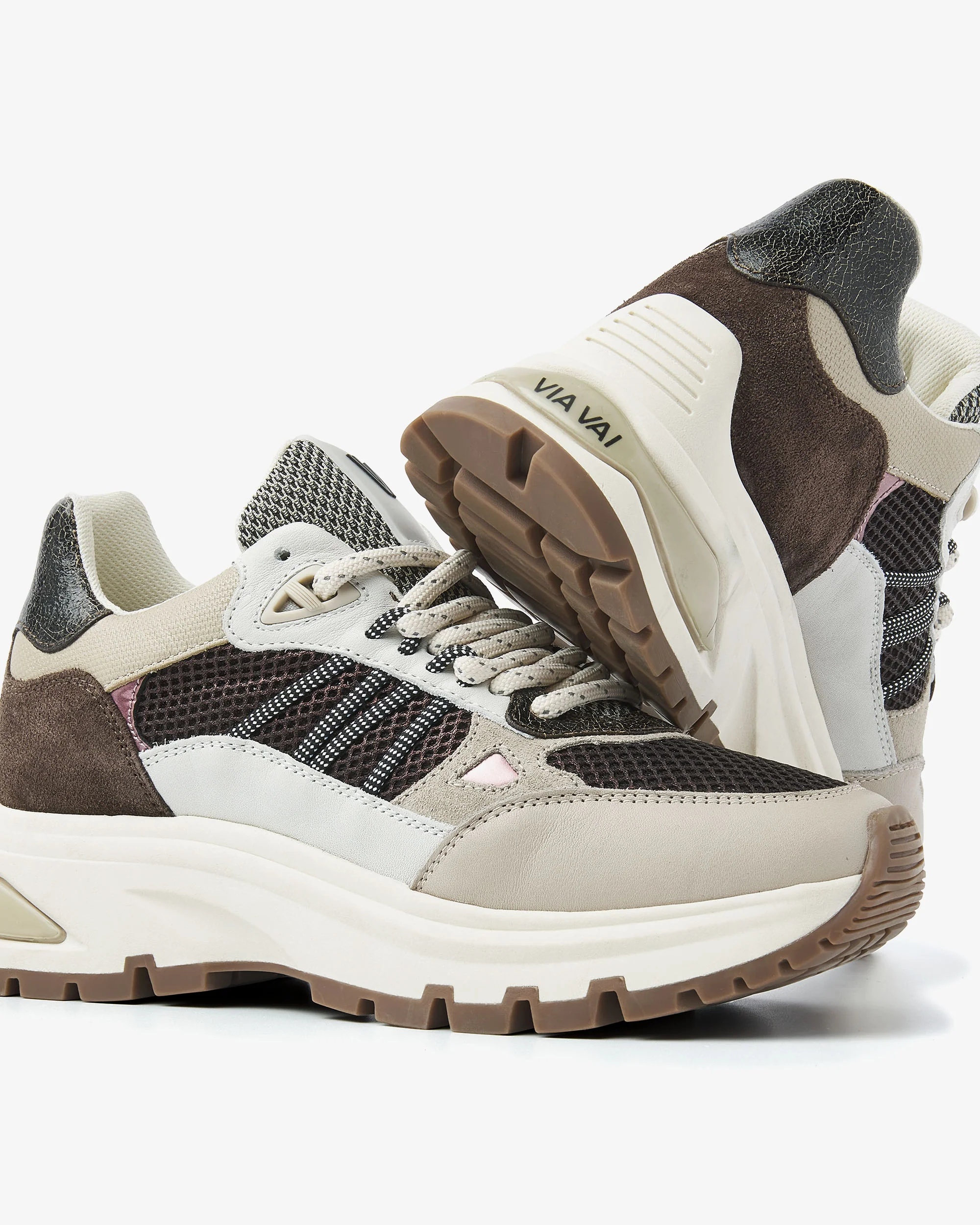 Via Vai 60048-15-1327 Liz Dae Lame combi chocolate - Afbeelding 5