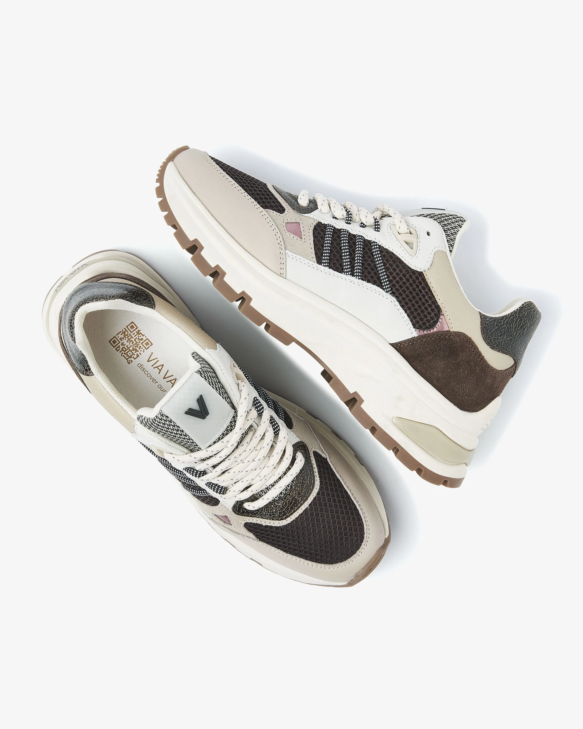 Via Vai 60048-15-1327 Liz Dae Lame combi chocolate - Afbeelding 2