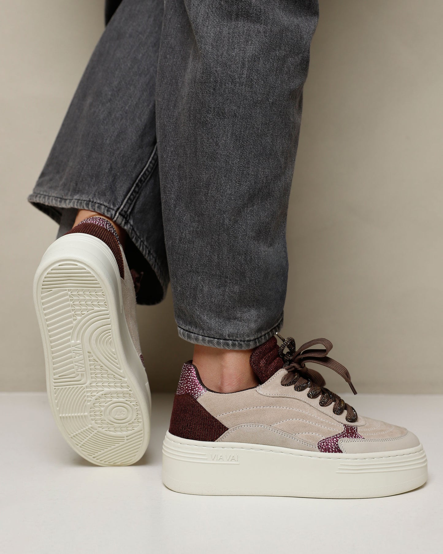 Via Vai 62103-04-1300 Isa Josie Bollet combi Bordeaux - Afbeelding 6