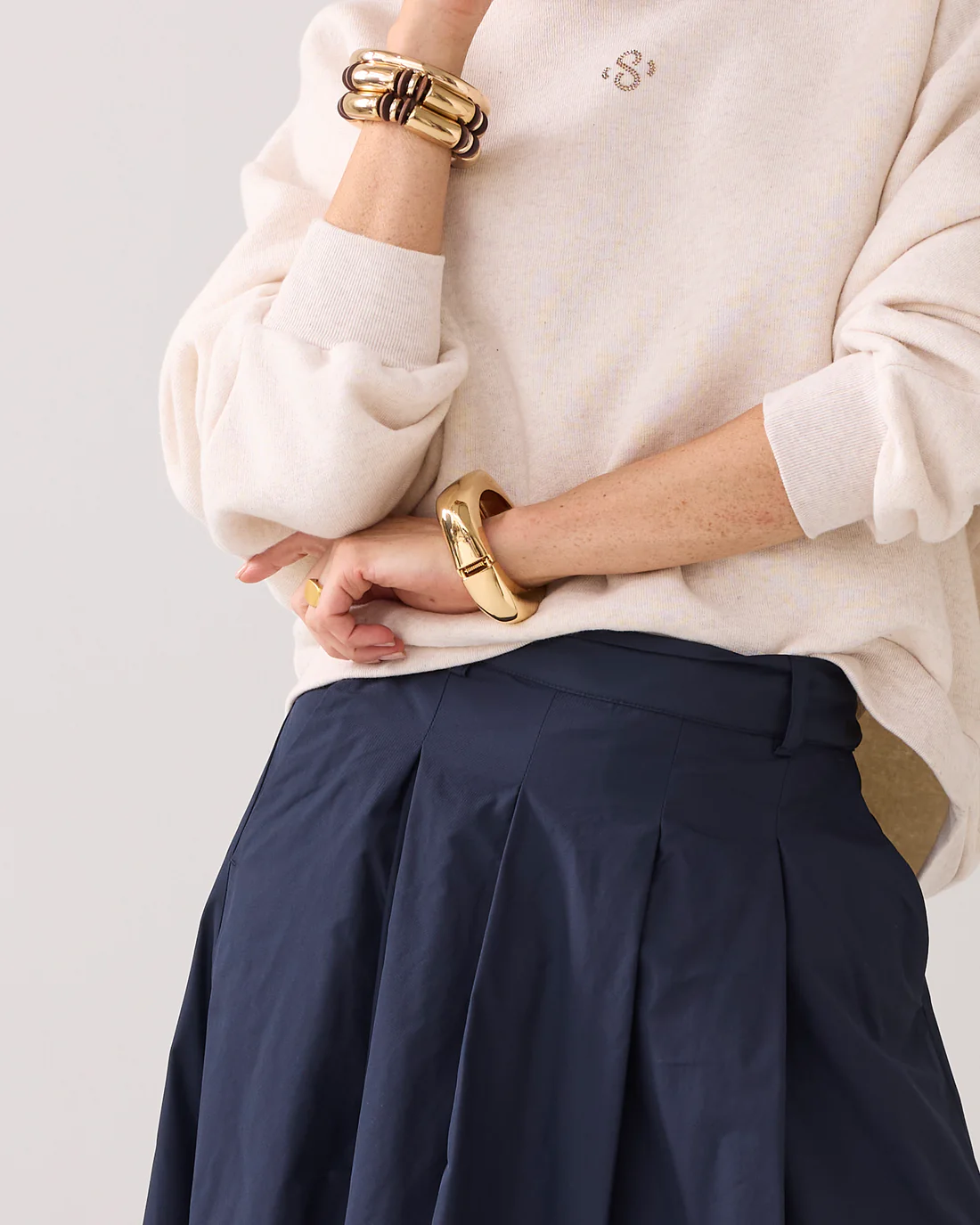 Summum 6s1348 Skirt taft light midnight blue - Afbeelding 3