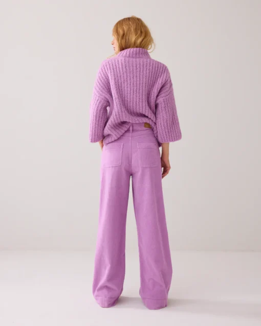 Summum 7s7940 Oversized sweater cushy wool blend sheer violet - Afbeelding 6