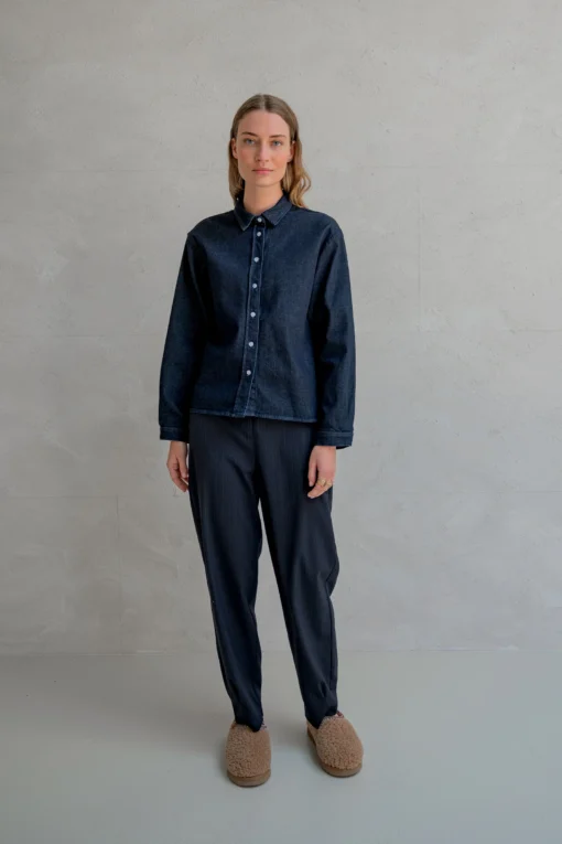 Penn&Ink W25Z801 blouse dark blue jeans - Afbeelding 4