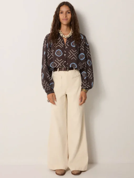 Maison Hotel Omara blouse popper stormy blue