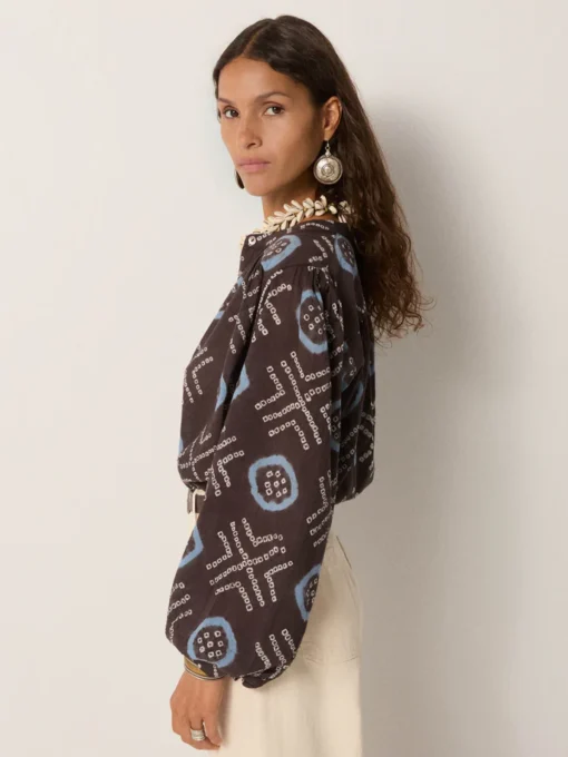 Maison Hotel Omara blouse popper stormy blue - Afbeelding 3