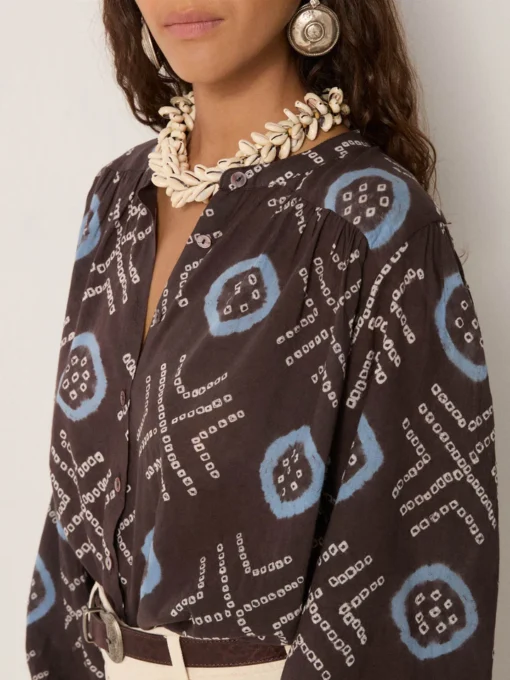Maison Hotel Omara blouse popper stormy blue - Afbeelding 4