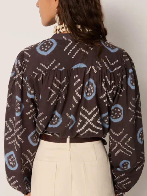 Maison Hotel Omara blouse popper stormy blue - Afbeelding 6