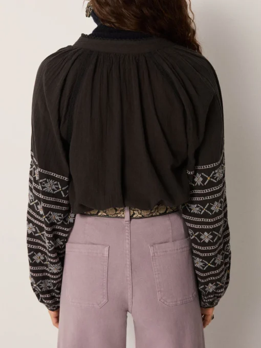 Maison Hotel Virginia blouse rousseau dusty blue - Afbeelding 5