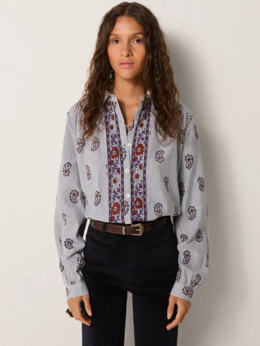 Maison Hotel Sophie blouse rustic groove striped meadow - Afbeelding 3