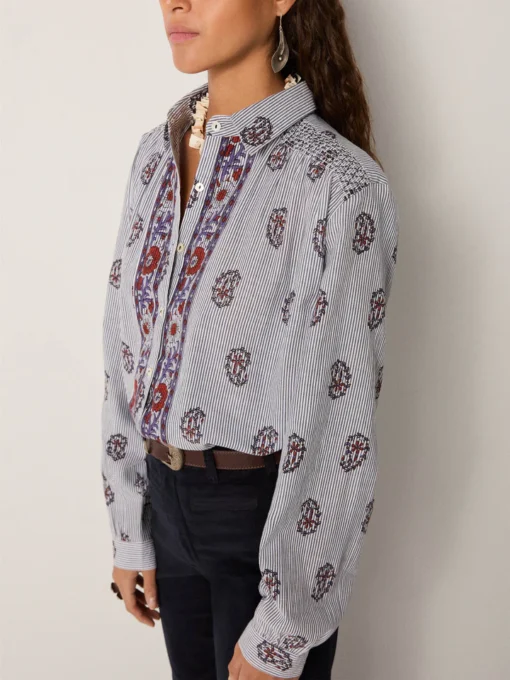 Maison Hotel Sophie blouse rustic groove striped meadow - Afbeelding 5
