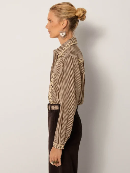 Maison Hotel Bebo blouse cohiba tobbaco - Afbeelding 3