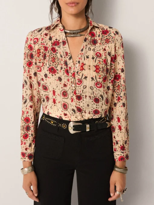 Alternative view of Maison Hotel Amrit blouse coquelicot coquillage