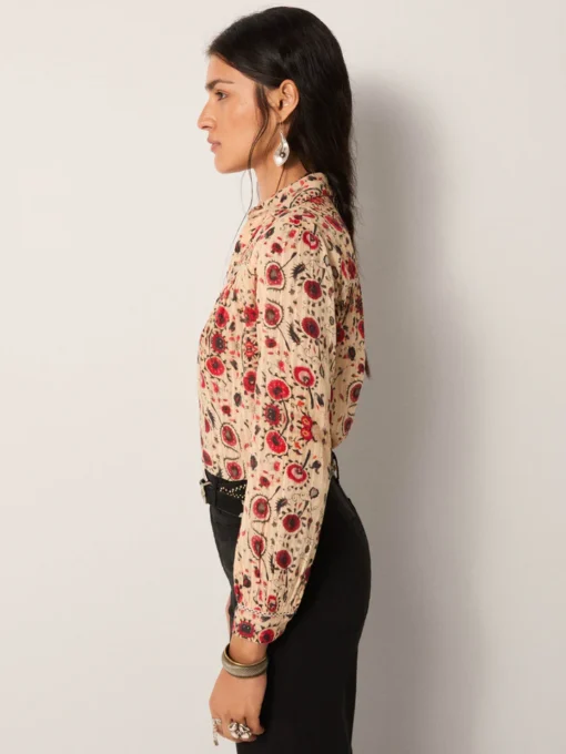 Maison Hotel Amrit blouse coquelicot coquillage - Afbeelding 4