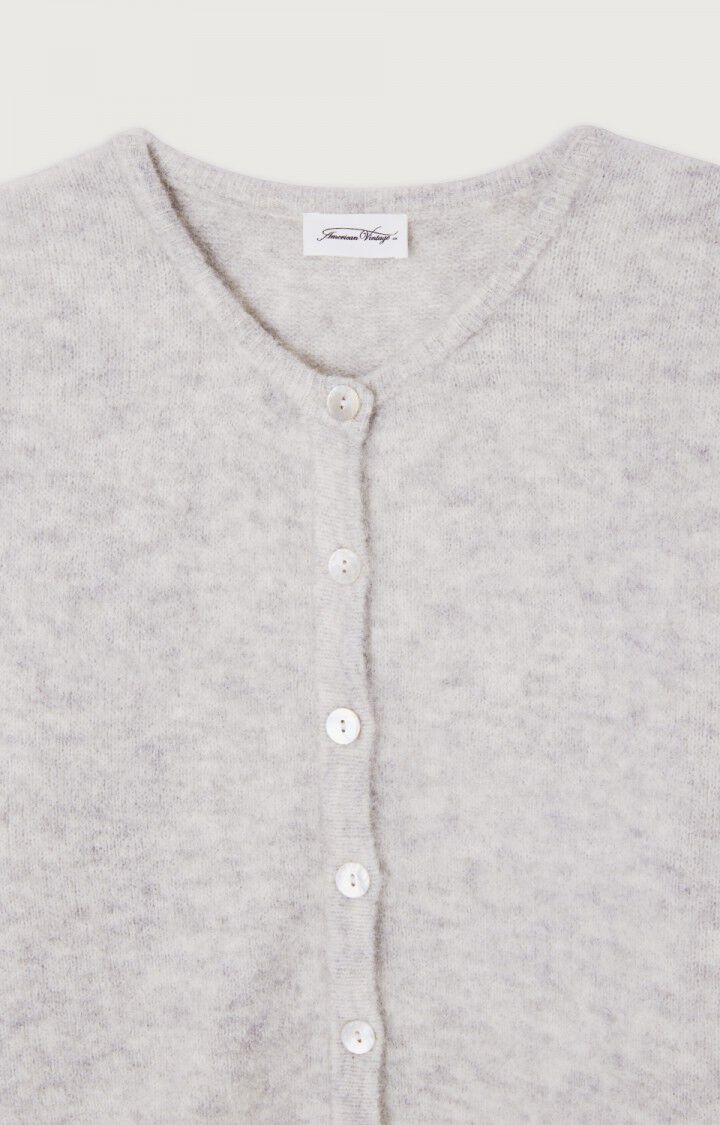 American Vintage VITO19EH25 W25 gilet court boule ml gris clair chine - Afbeelding 3