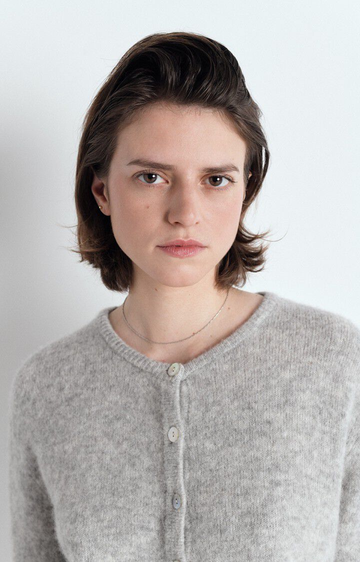 American Vintage VITO19EH25 W25 gilet court boule ml gris clair chine - Afbeelding 6