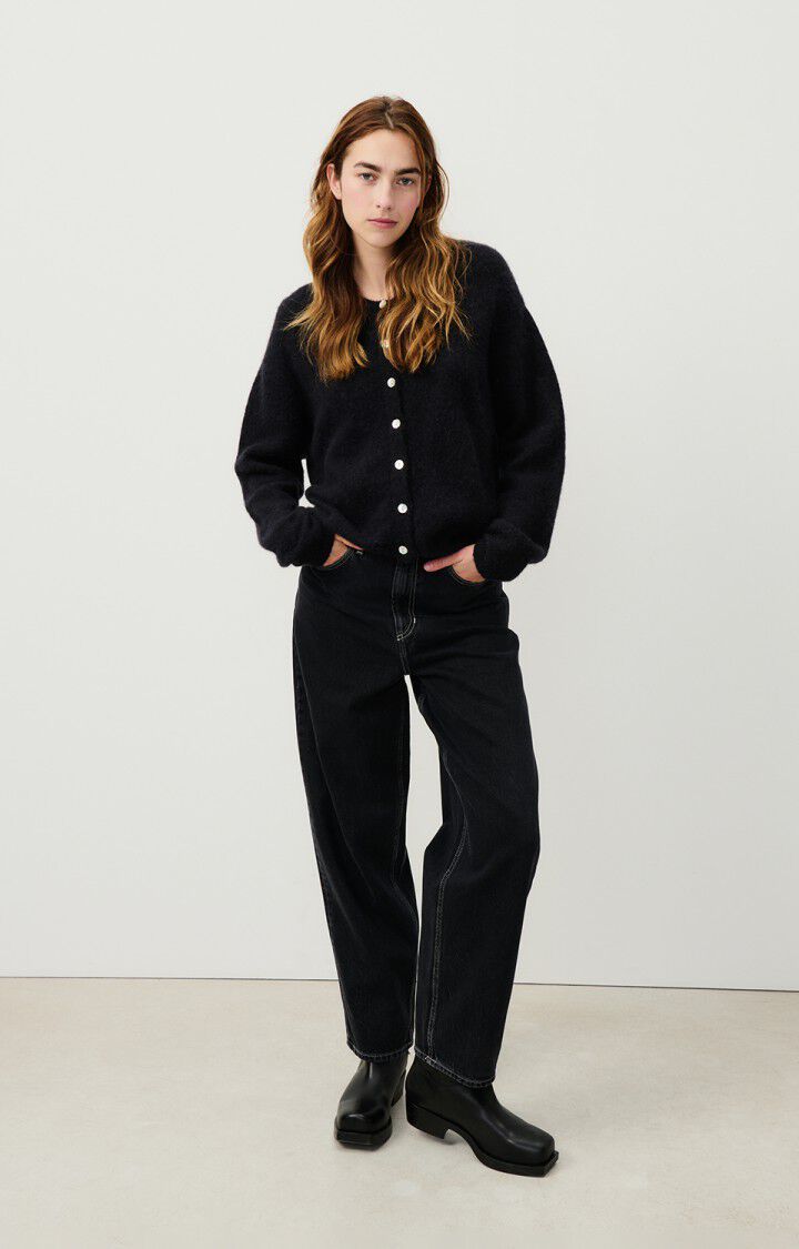 American Vintage VITO19EH25 gilet court boule ml noir