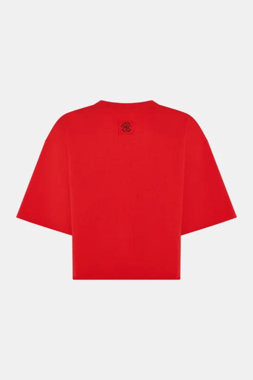 Penn&Ink W25F1702 sweater print tomato ecru - Afbeelding 3