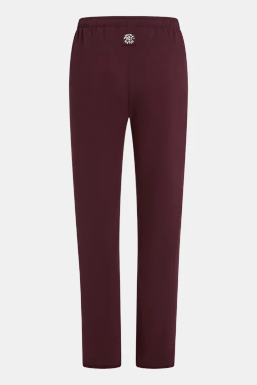 Penn&Ink W25F1706 trousers stripe aubergine ecru - Afbeelding 4