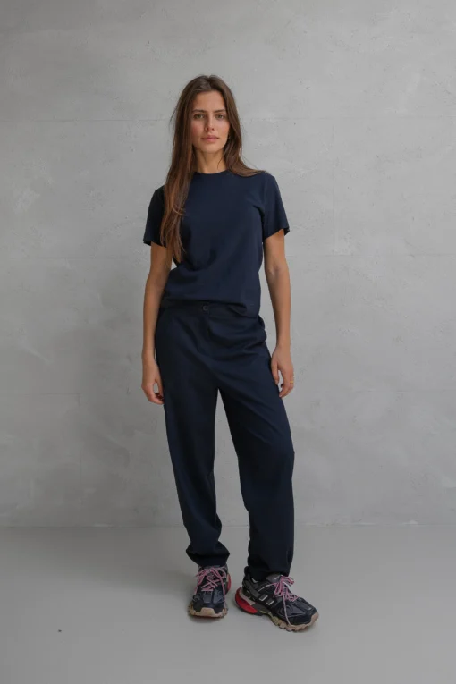 Penn&Ink W25N1631 trousers navy stripe