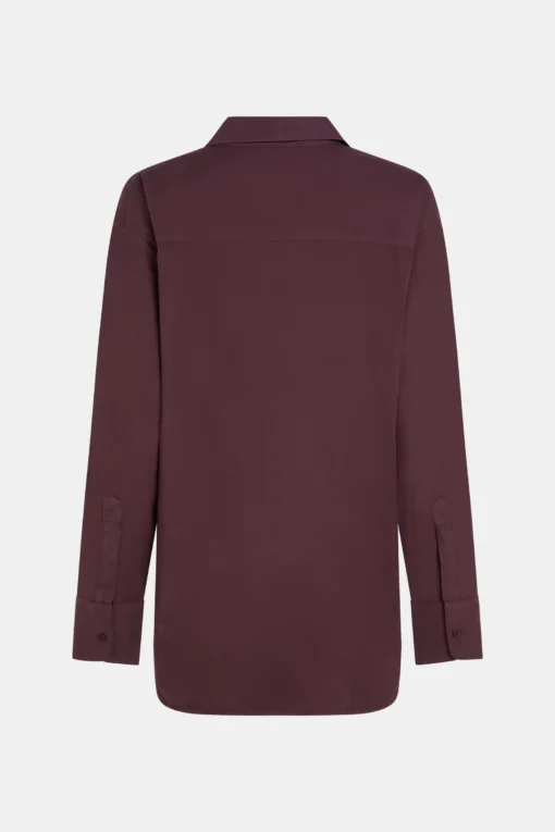 Penn&Ink W25Z795 blouse aubergine - Afbeelding 3