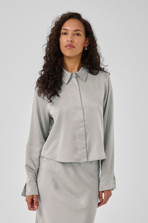 My Essential Wardrobe Estelle short shirt 5227 moon mist - Afbeelding 5