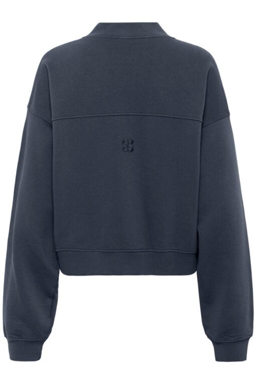 My Essential Wardrobe Meta short sweat jacket 5247 dark grey rando - Afbeelding 3