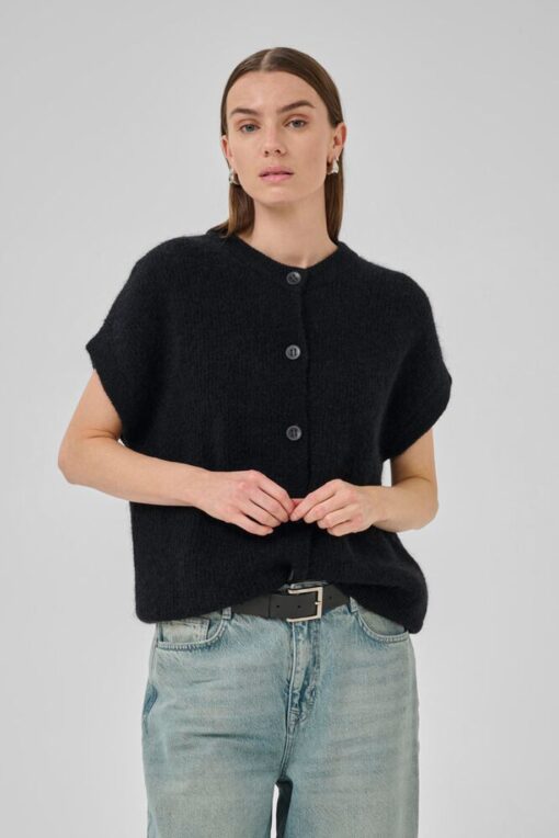 My Essential Wardrobe Siva OS knit cardigan 5314 black - Afbeelding 5