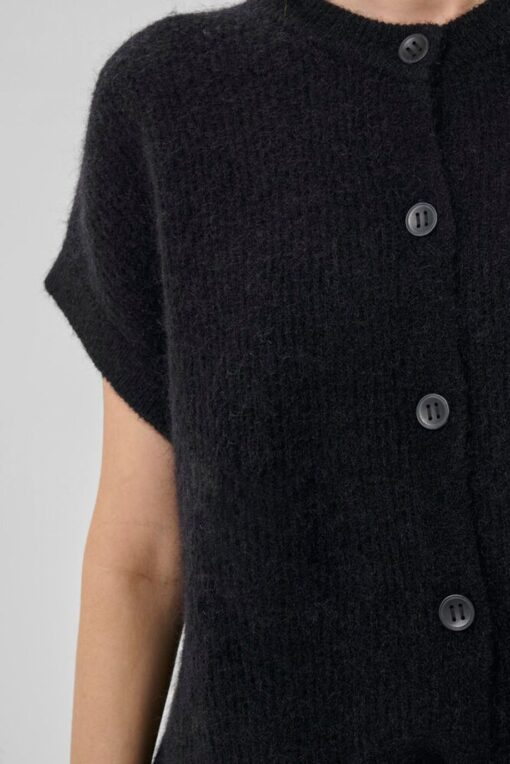 My Essential Wardrobe Siva OS knit cardigan 5314 black - Afbeelding 3