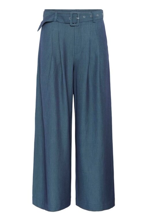 Alternative view of My Essential Wardrobe Vitta high wide pant 4999 dark state w.stripe
