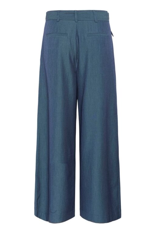 My Essential Wardrobe Vitta high wide pant 4999 dark state w.stripe - Afbeelding 3