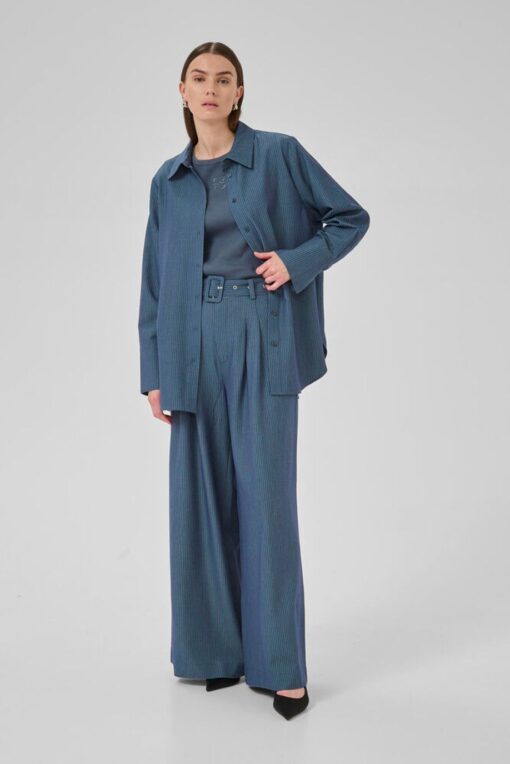 My Essential Wardrobe Vitta shirt 5001 dark state w.stripe - Afbeelding 7