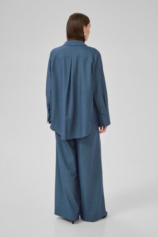 My Essential Wardrobe Vitta shirt 5001 dark state w.stripe - Afbeelding 6