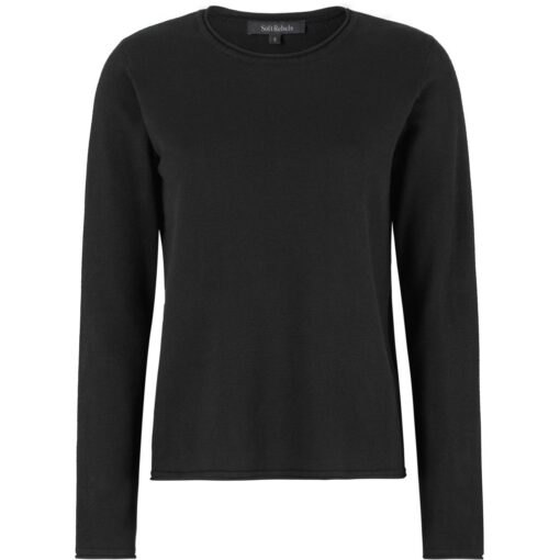 Soft Rebels 219-208 Marla o-neck roll edge knit black