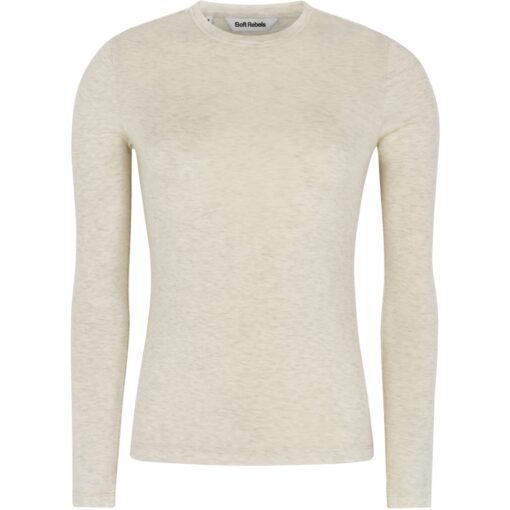 Alternative view of Soft Rebels 424-300 Roman o-neck arctic wolf melange